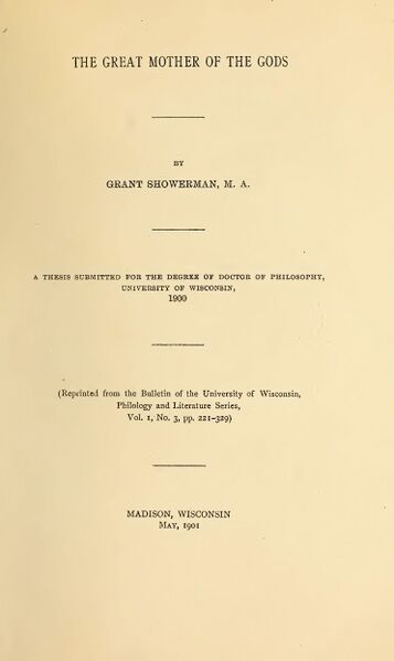 The Great Mother of the Gods