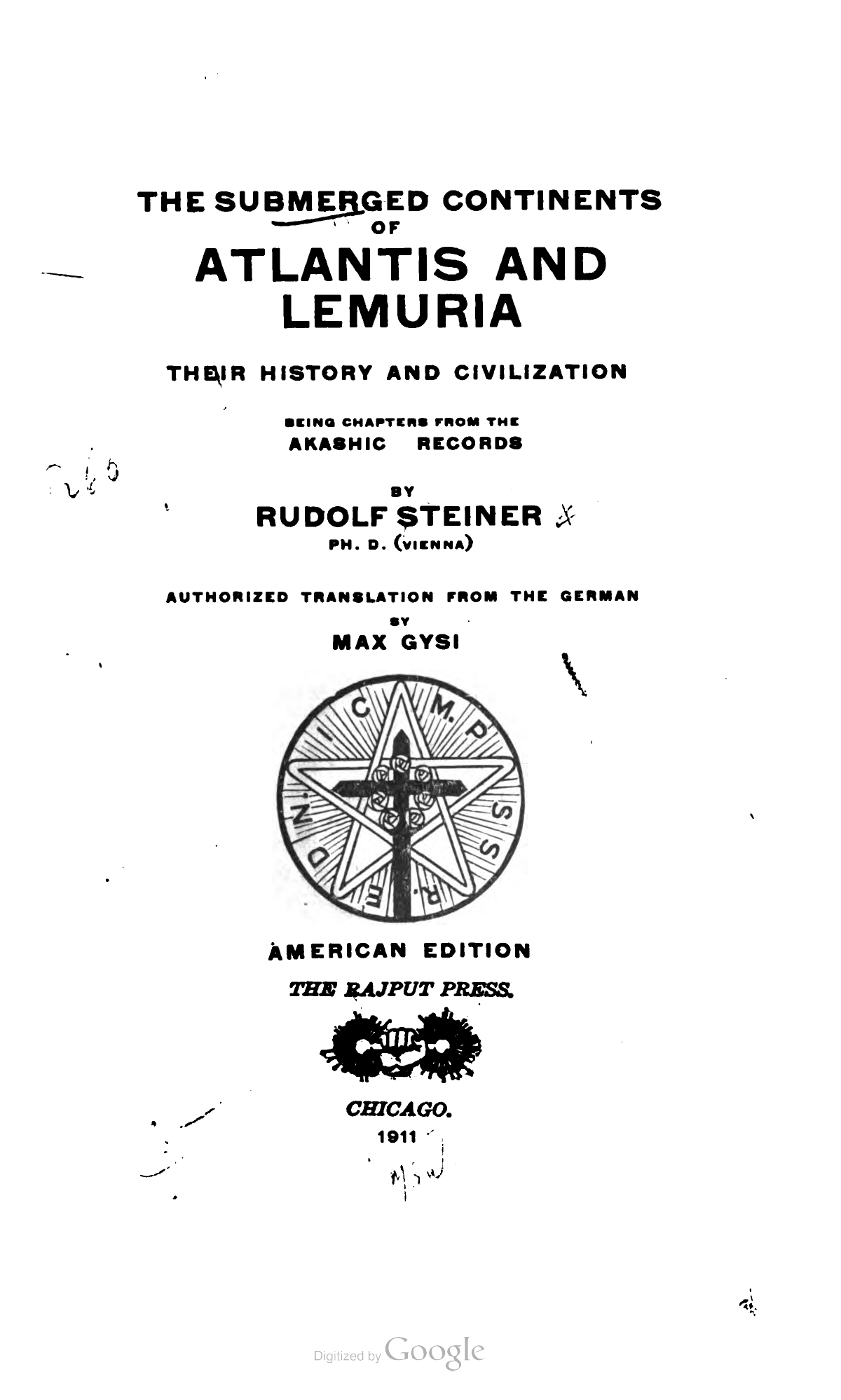 Steiner_R-The_Submerged_Continents_of_Atlantis_and_Lemuria-1911-Chicago-10_page-0001 The Submerged Continents of Atlantis and Lemuria