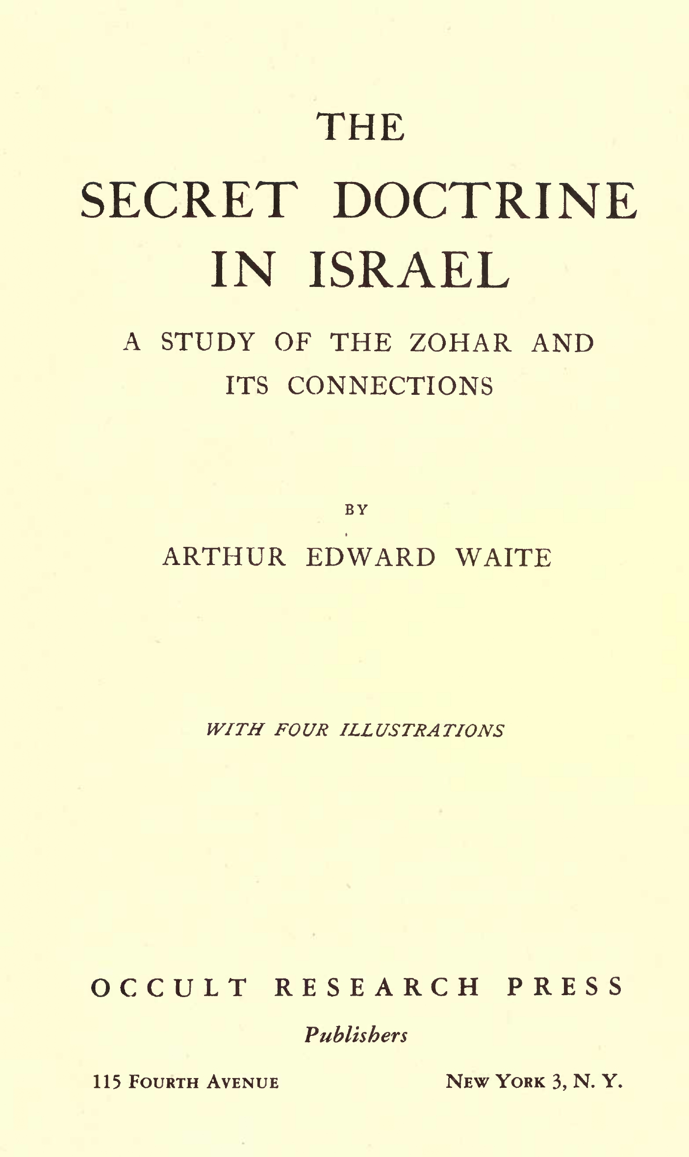 A.E. Waite - The Secret Doctrine in Israel_published_1955-7_pages-to-jpg-0001 The Secret Doctrine in Israel