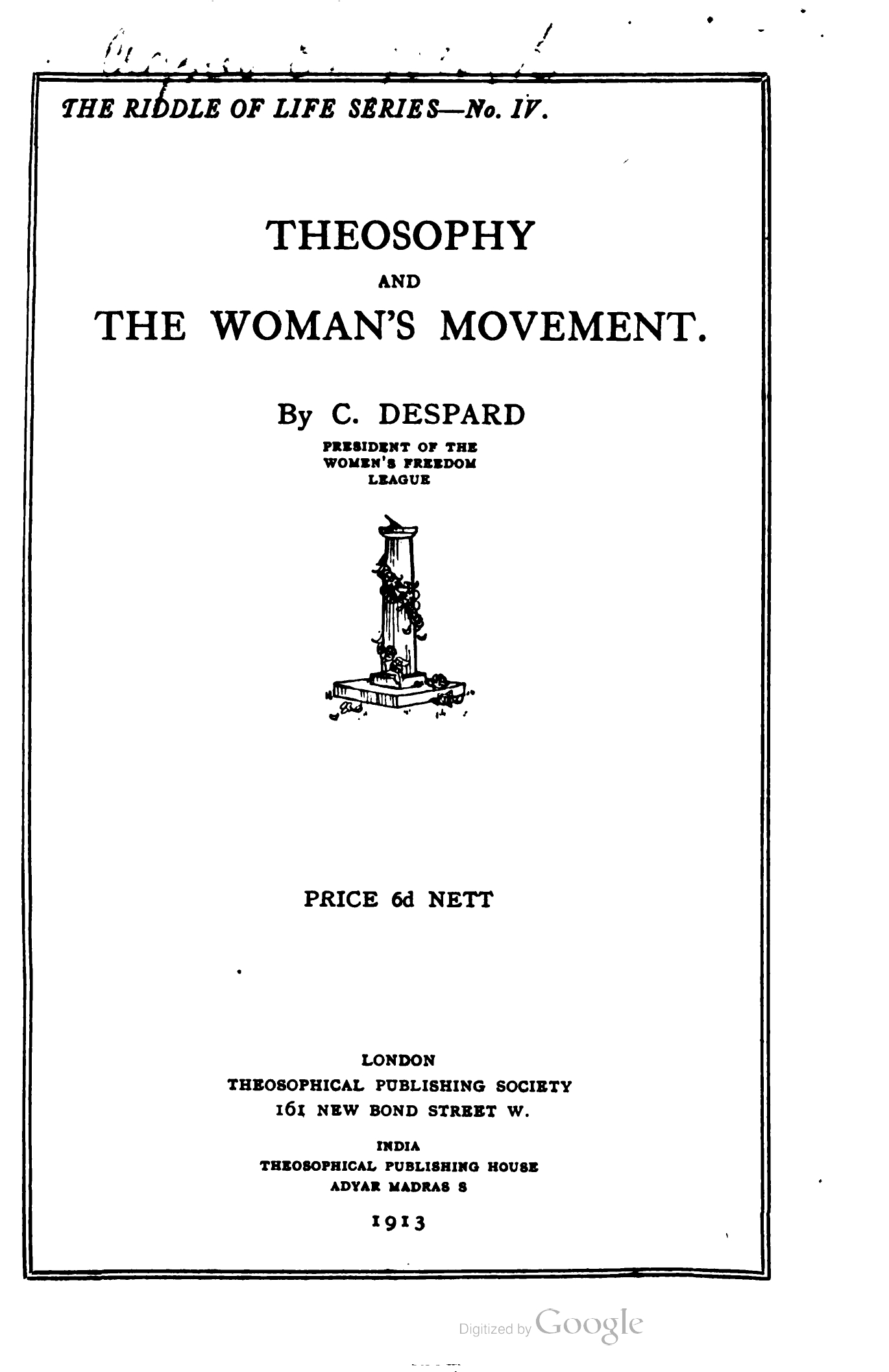 Despard_C-Theosophy_and_the_Womans_Movement-1913-London-10_page-0001 Theosophy and the Woman's Movement